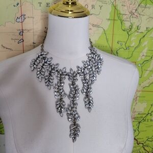 Elegant Rhinstone  Necklace. Whimsygoth Garden Girl Euro Summer Scandi Girl